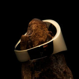 Perfectly crafted Men's National Flag Ring Ireland - solid Brass - BikeRing4u