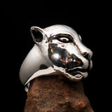 Excellent crafted Sterling Silver Animal Ring Lioness female Lion - BikeRing4u