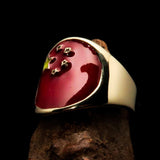 Perfectly crafted Men's National Flag Ring China - solid Brass - BikeRing4u
