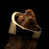 Perfectly crafted Men's National Flag Ring New Zealand - solid Brass - BikeRing4u