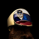 Perfectly crafted Men's National Flag Ring Slovenia - solid Brass - BikeRing4u