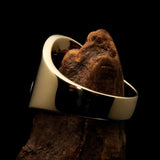 Perfectly crafted Men's National Flag Ring Indonesia - solid Brass - BikeRing4u