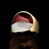 Perfectly crafted Men's National Flag Ring Indonesia - solid Brass - BikeRing4u