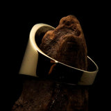 Perfectly crafted Men's National Flag Ring Turkey - solid Brass - BikeRing4u