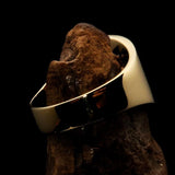 Perfectly crafted Men's National Flag Ring United States - solid Brass - BikeRing4u