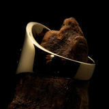 Perfectly crafted Men's National Flag Ring United States - solid Brass - BikeRing4u