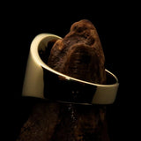 Perfectly crafted Men's National Flag Ring Nigeria - solid Brass - BikeRing4u