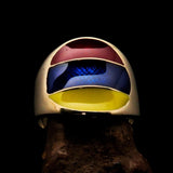 Perfectly crafted Men's National Flag Ring Armenia - solid Brass - BikeRing4u