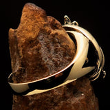 Excellent crafted Fish and Sword Combat Diver Ring - Solid Brass - BikeRing4u