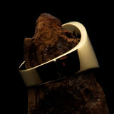 Perfectly crafted Men's National Flag Ring Guinea - solid Brass - BikeRing4u