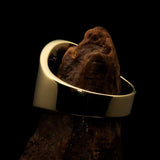 Perfectly crafted Men's National Flag Ring Guinea - solid Brass - BikeRing4u