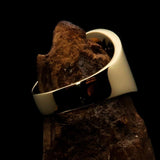 Perfectly crafted Men's National Flag Ring India - solid Brass - BikeRing4u