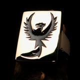Excellent crafted Men's Ring Black Phoenix - Solid Brass - BikeRing4u