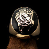 Excellent crafted Men's Aquarius Ring Black Zodiac - Solid Brass - BikeRing4u