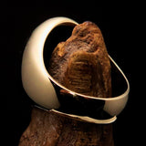 Excellent crafted Men's Aquarius Ring Black Zodiac - Solid Brass - BikeRing4u