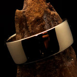 Excellent crafted Men's Cavalry Ring Black Crossed Sabers - Solid Brass - BikeRing4u