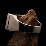 Excellent crafted rectangle shaped Men's Russian Flag Ring - Sterling Silver - BikeRing4u