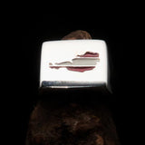 Excellent crafted Men's Austrian Flag Ring Austria - Sterling Silver - BikeRing4u