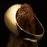 Excellent crafted Men's Templar Knight Seal Ring antiqued - Solid Brass - BikeRing4u