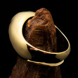 Perfectly crafted Men's Ring Celtic Birgit's Cross Red - Solid Brass - BikeRing4u