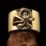 Excellent crafted Yankee Cavalry Horn Ring - Solid Brass - BikeRing4u