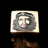 Excellent crafted Men's Revolution Ring black Socialist - Solid Brass - BikeRing4u