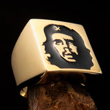 Excellent crafted Men's Revolution Ring black Socialist - Solid Brass - BikeRing4u