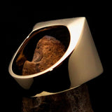 Excellent crafted Men's Revolution Ring black Socialist - Solid Brass - BikeRing4u