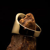 Perfectly crafted Men's National Flag Ring South Africa - solid Brass - BikeRing4u