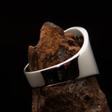 Excellent crafted Men's National Flag Ring New Zealand - Sterling Silver - BikeRing4u