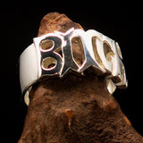 Excellent crafted One Word Bitch Ring - Sterling Silver - BikeRing4u