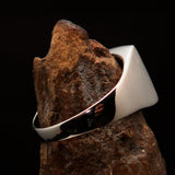 Excellent crafted Men's Thai Flag Ring Thailand - Sterling Silver - BikeRing4u