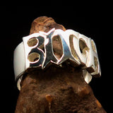 Excellent crafted One Word Bitch Ring - Sterling Silver - BikeRing4u