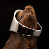 Excellent crafted Men's yellow Hammer and Sickle Crest Ring - Sterling Silver - BikeRing4u
