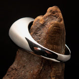 Excellent crafted oval Men's Ring Jesus in Hebrew yellow - Sterling Silver - BikeRing4u
