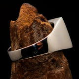 Excellent crafted Men's Belgian Flag Ring Belgium - Sterling Silver - BikeRing4u