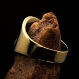 Perfectly crafted Men's National Flag Ring Singapore - solid Brass - BikeRing4u