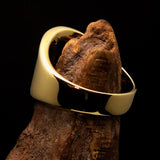 Perfectly crafted Men's National Flag Ring Greece - solid Brass - BikeRing4u