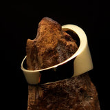 Perfectly crafted Men's National Flag Ring Israel - solid Brass - BikeRing4u