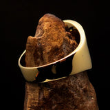 Perfectly crafted Men's National Flag Ring Seychelles - solid Brass - BikeRing4u