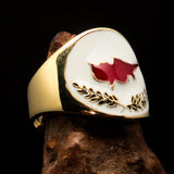 Perfectly crafted Men's National Flag Ring Cyprus - solid Brass - BikeRing4u