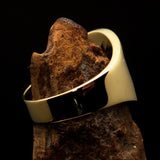 Perfectly crafted Men's National Flag Ring Cyprus - solid Brass - BikeRing4u