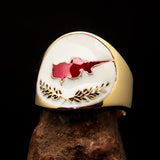Perfectly crafted Men's National Flag Ring Cyprus - solid Brass - BikeRing4u