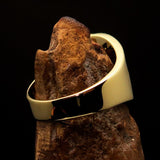 Perfectly crafted Men's National Flag Ring Sierra Leone - solid Brass - BikeRing4u