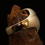 Excellent crafted Men's Aquarius Ring Red Zodiac - Solid Brass - BikeRing4u