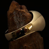 Excellent crafted Men's Winter Ring Red Snowflake - solid Brass - BikeRing4u