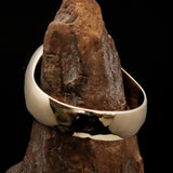 Excellent crafted Men's Winter Ring Red Snowflake - solid Brass - BikeRing4u