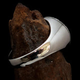 Domed Men's antiqued Al Quran ul Kareem Muslim Ring - Sterling Silver - BikeRing4u