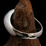 Domed Men's antiqued Al Quran ul Kareem Muslim Ring - Sterling Silver - BikeRing4u