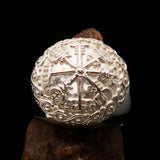 Excellent crafted Men's Viking Sterling Silver save Journey Ring - BikeRing4u